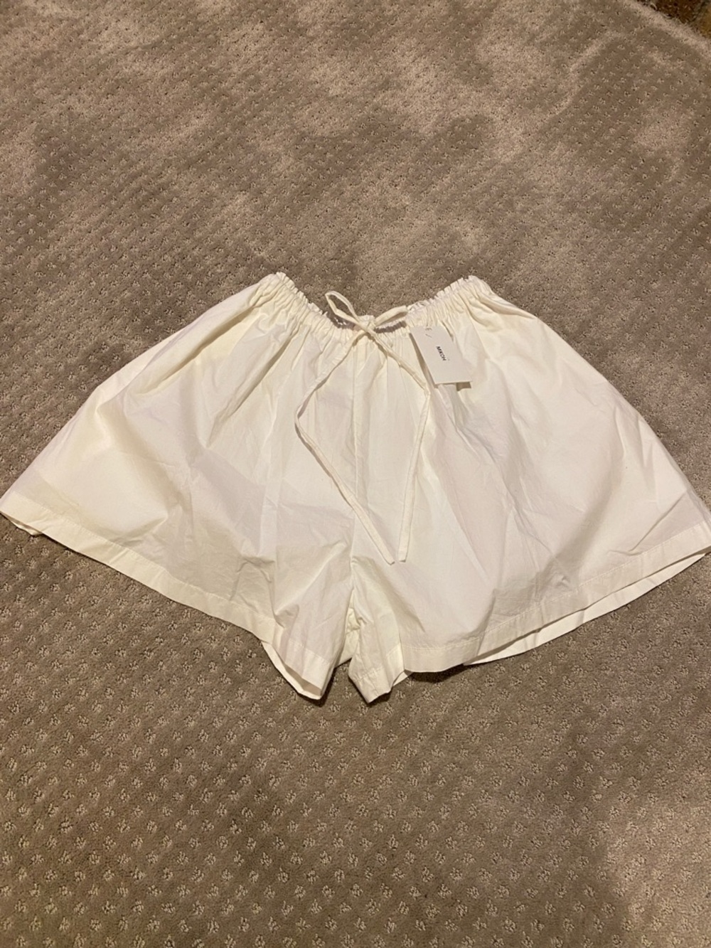 Mikoh White Drawstring Waist Bermuda Shorts
